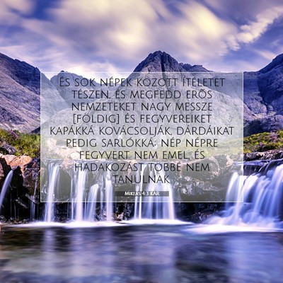 Mikeás 4:3 Bibliai vers magyarázata