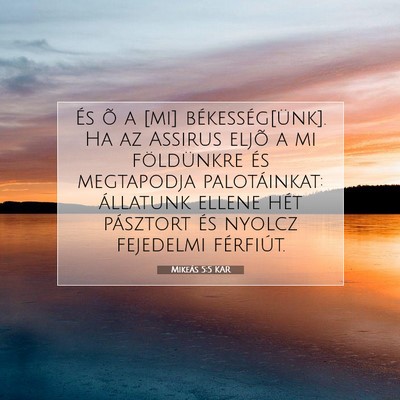 Mikeás 5:5 Bibliai vers magyarázata