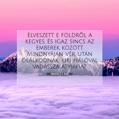 Mikeás 7:2 KAR Bibliai verskép