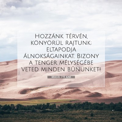 Mikeás 7:19 Bibliai vers magyarázata