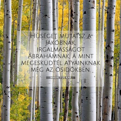 Mikeás 7:20 KAR Bibliai verskép