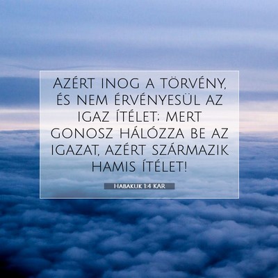 Habakuk 1:4 Bibliai vers magyarázata