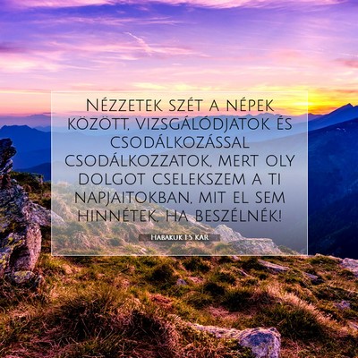 Habakuk 1:5 Bibliai vers magyarázata