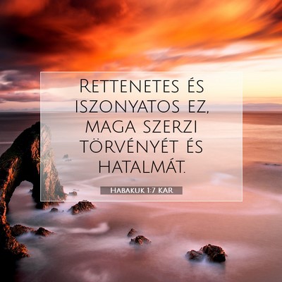 Habakuk 1:7 Bibliai vers magyarázata