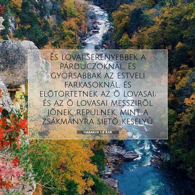 Habakuk 1:8 Bibliai vers magyarázata