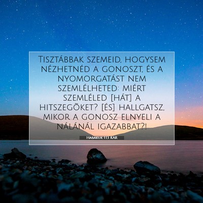 Habakuk 1:13 Bibliai vers magyarázata