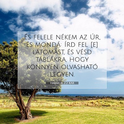 Habakuk 2:2 KAR Bibliai verskép