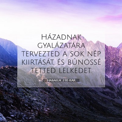 Habakuk 2:10 KAR Bibliai verskép