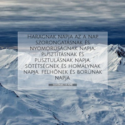 Sofóniás 1:15 Bibliai vers magyarázata