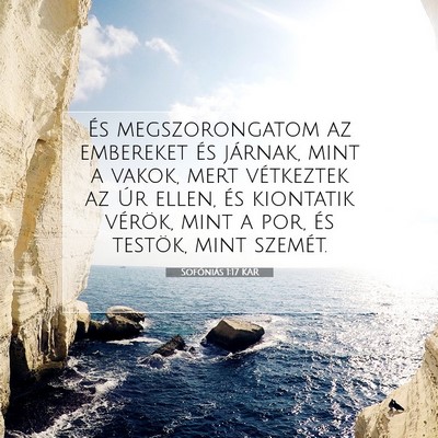 Sofóniás 1:17 Bibliai vers magyarázata