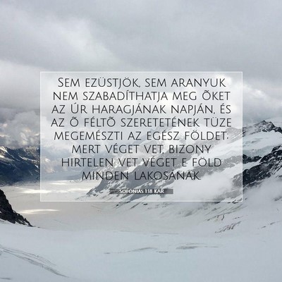 Sofóniás 1:18 Bibliai vers magyarázata