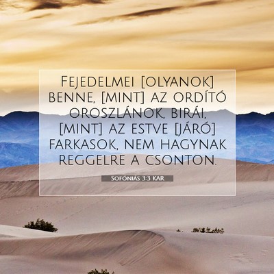 Sofóniás 3:3 KAR Bibliai verskép