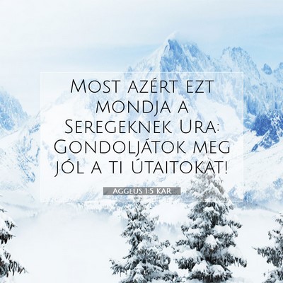 Aggeus 1:5 Bibliai vers magyarázata