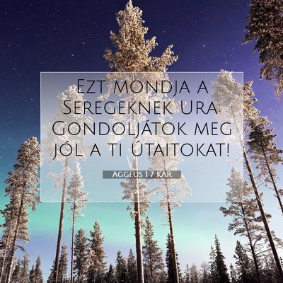 Aggeus 1:7 Bibliai vers magyarázata