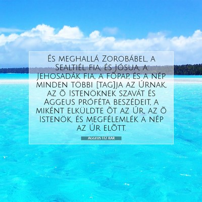 Aggeus 1:12 Bibliai vers magyarázata