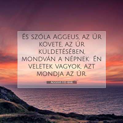 Aggeus 1:13 Bibliai vers magyarázata