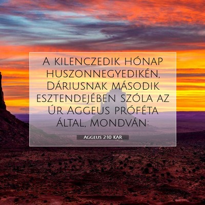 Aggeus 2:10 KAR Bibliai verskép