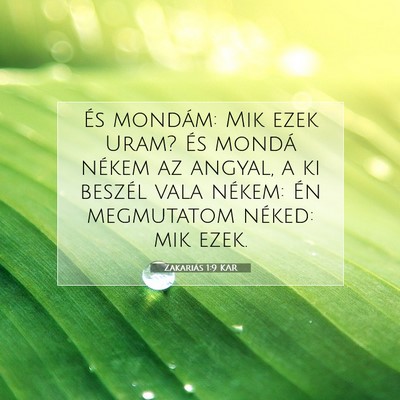 Zakariás 1:9 KAR Bibliai verskép
