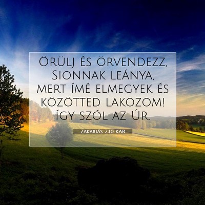 Zakariás 2:10 KAR Bibliai verskép
