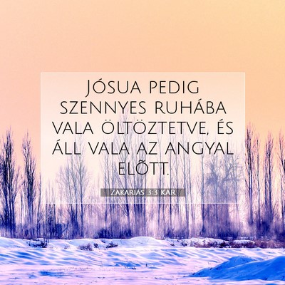 Zakariás 3:3 KAR Bibliai verskép