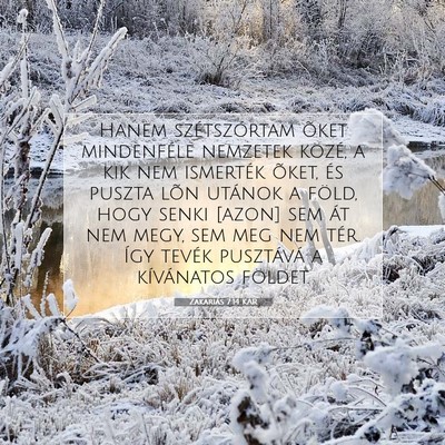Zakariás 7:14 KAR Bibliai verskép
