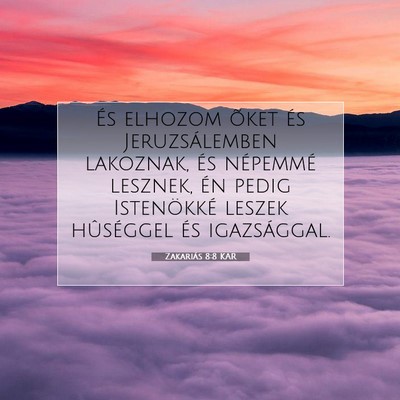 Zakariás 8:8 KAR Bibliai verskép
