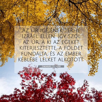 Zakariás 12:1 KAR Bibliai verskép