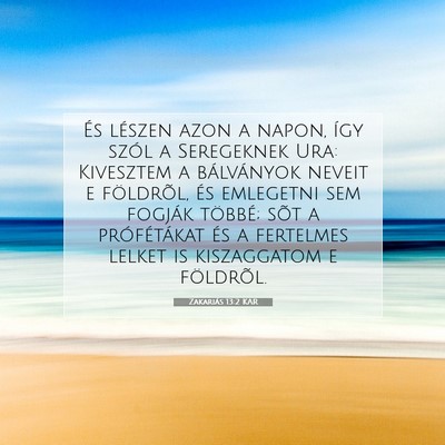 Zakariás 13:2 KAR Bibliai verskép