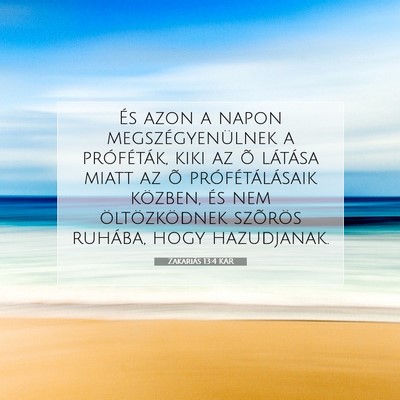 Zakariás 13:4 KAR Bibliai verskép
