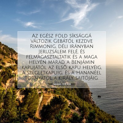 Zakariás 14:10 KAR Bibliai verskép