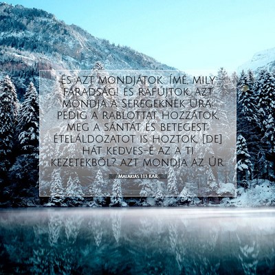 Malakiás 1:13 Bibliai vers magyarázata