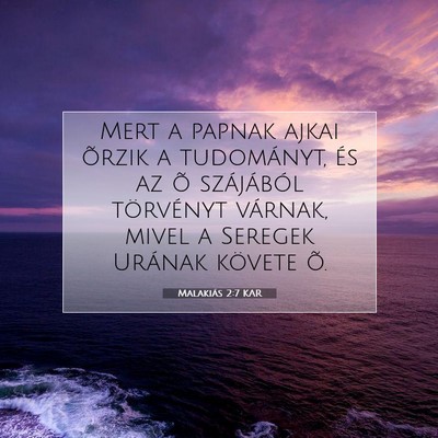 Malakiás 2:7 KAR Bibliai verskép