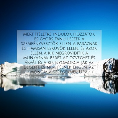 Malakiás 3:5 KAR Bibliai verskép