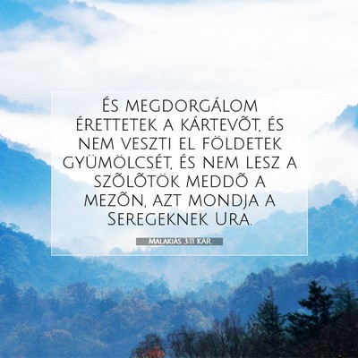 Malakiás 3:11 Bibliai vers magyarázata