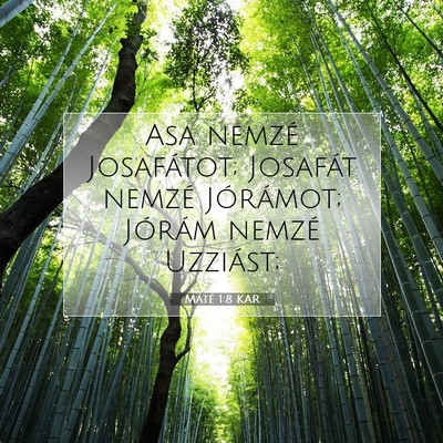 Máté 1:8 Bibliai vers magyarázata