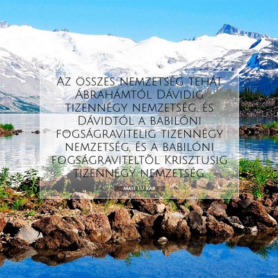Máté 1:17 Bibliai vers magyarázata