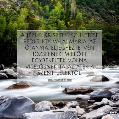 Máté 1:18 Bibliai vers magyarázata