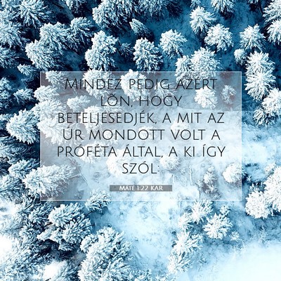 Máté 1:22 Bibliai vers magyarázata