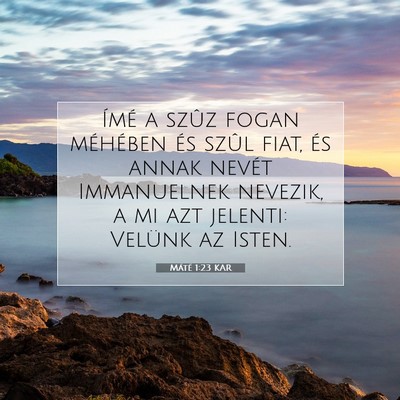 Máté 1:23 Bibliai vers magyarázata