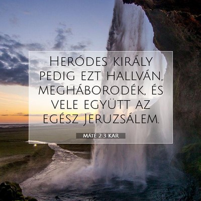 Máté 2:3 Bibliai vers magyarázata