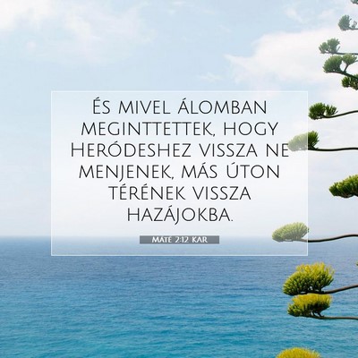Máté 2:12 Bibliai vers magyarázata