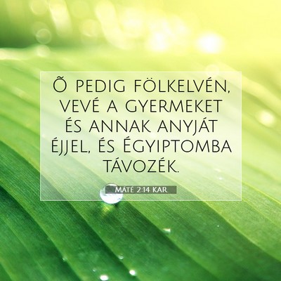 Máté 2:14 Bibliai vers magyarázata
