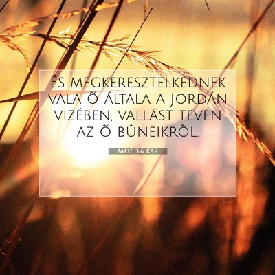Máté 3:6 Bibliai vers magyarázata