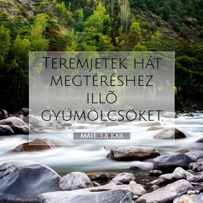 Máté 3:8 Bibliai vers magyarázata