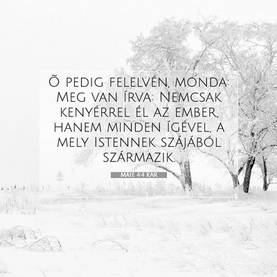 Máté 4:4 Bibliai vers magyarázata