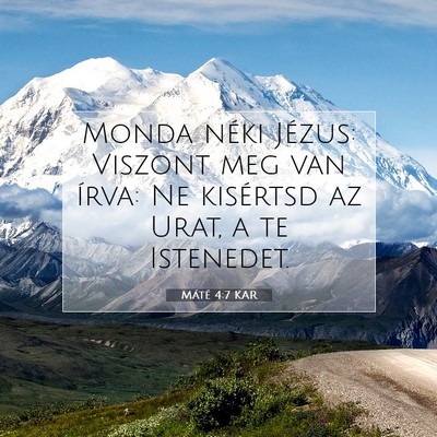 Máté 4:7 Bibliai vers magyarázata