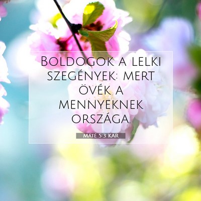 Máté 5:3 KAR Bibliai verskép