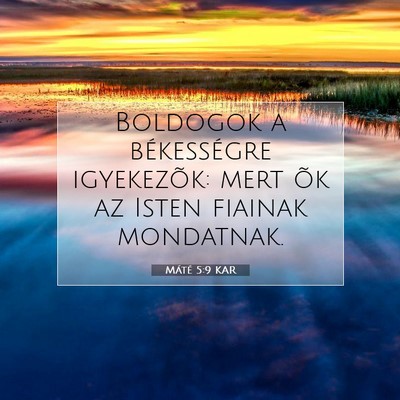Máté 5:9 Bibliai vers magyarázata