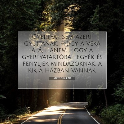 Máté 5:15 Bibliai vers magyarázata