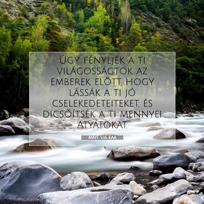 Máté 5:16 KAR Bibliai verskép